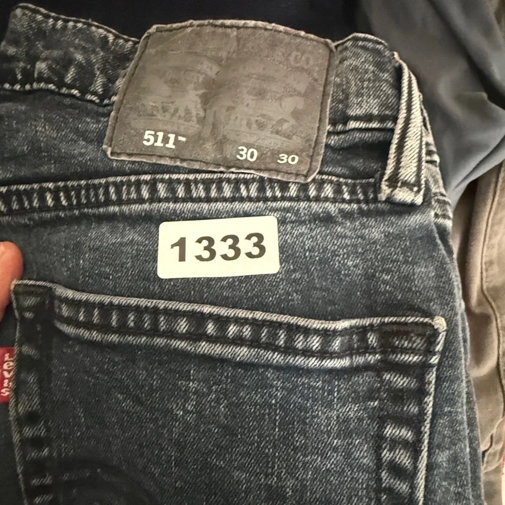 Levis 511 Slim Fit Jeans Mens 30x30‎ Dark Acid Wash Denim Pants 1333